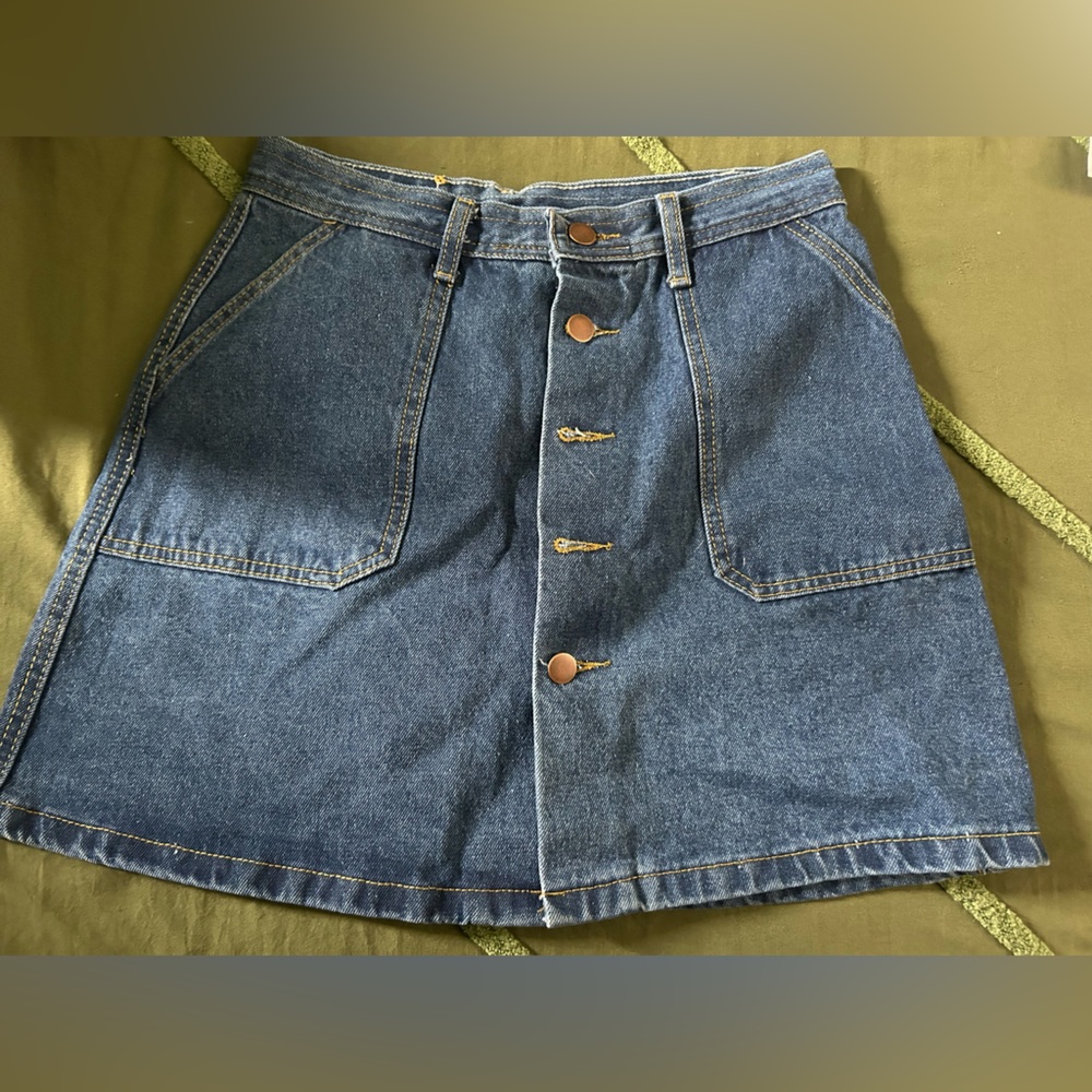 Denim Button Up Skirt